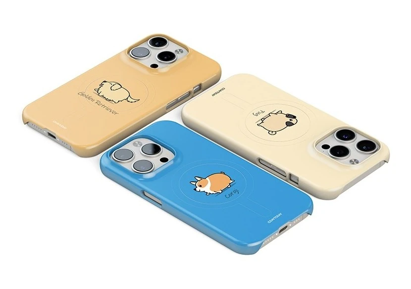 갤럭시S23 SM-S911N 맥세이프 케이스 귀여운 팻 퍼피 코기 하드 케이스와 뚫린 부분